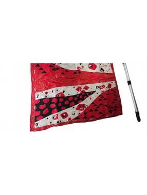 Adrienne Vittadini Vintage Red, Black, and White Geometric 100% Silk Scarf